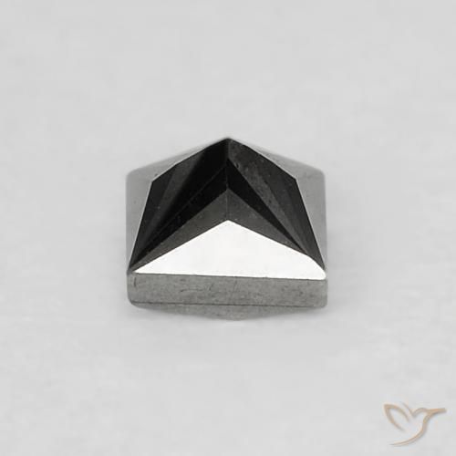 Diamante Nero naturale da 0.20 ct, Quadrato, Opaco