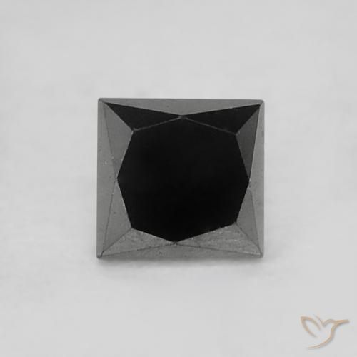 Diamante Nero naturale da 0.23 ct, Quadrato, Opaco