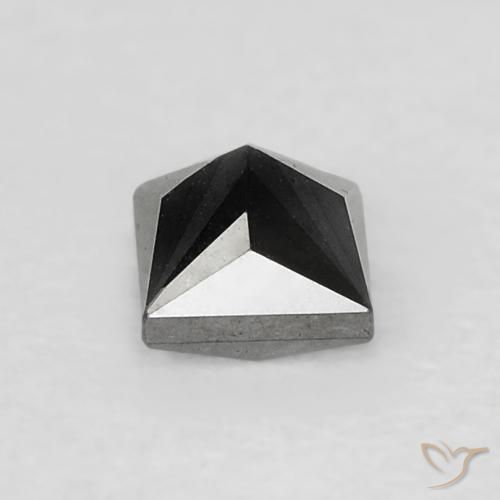 Diamante Nero naturale da 0.23 ct, Quadrato, Opaco