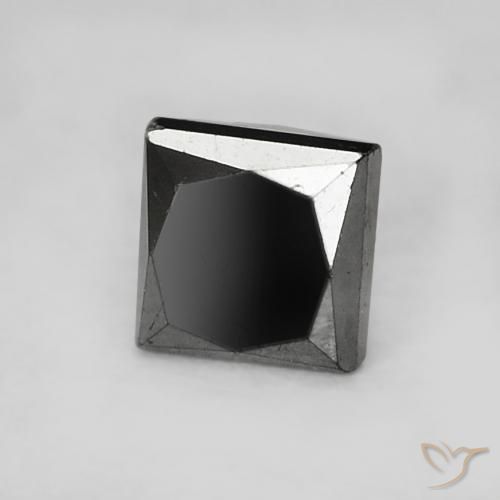 Diamante Nero naturale da 0.32 ct, Quadrato, Opaco