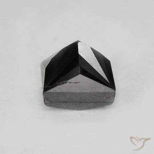 Diamante Nero naturale da 0.32 ct, Quadrato, Opaco