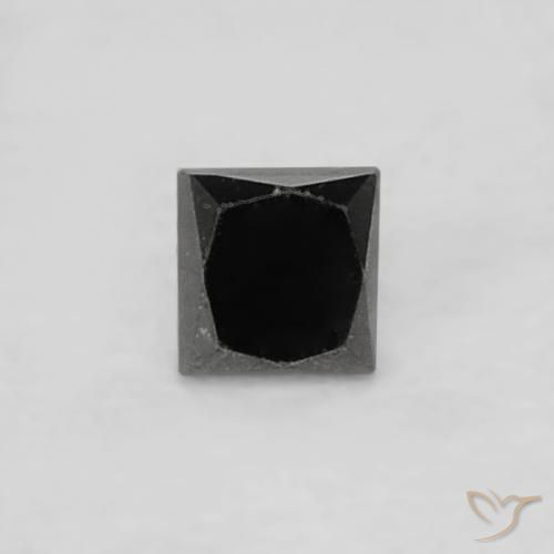 Diamante Nero naturale da 0.04 ct, Quadrato, Opaco