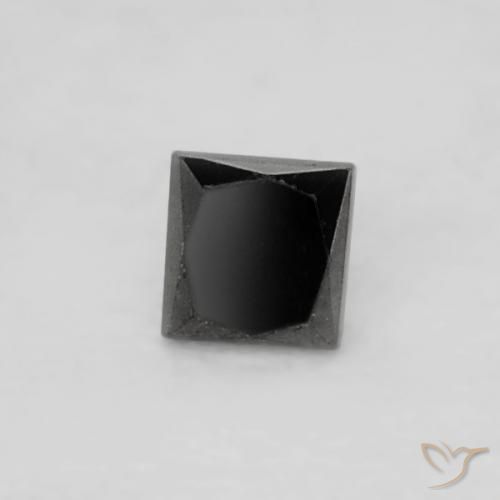 Diamante Nero naturale da 0.04 ct, Quadrato, Opaco