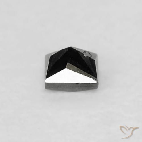 Diamante Nero naturale da 0.04 ct, Quadrato, Opaco