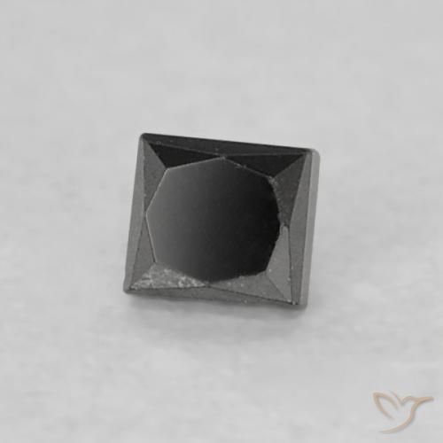 Diamante Nero naturale da 0.07 ct, Quadrato, Opaco