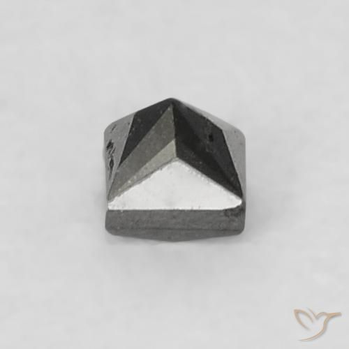 Diamante Nero naturale da 0.07 ct, Quadrato, Opaco