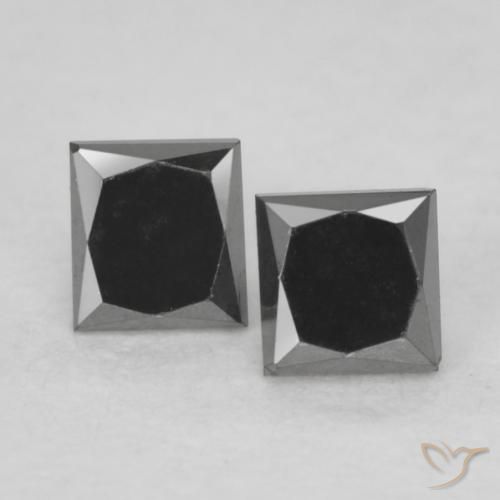 0.31ctw Naturale Nero Diamante, Quadrato, Opaco