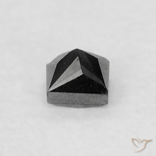 Diamante Nero naturale da 0.06 ct, Quadrato, Opaco