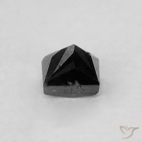 Diamante Nero naturale da 0.06 ct, Quadrato, Opaco