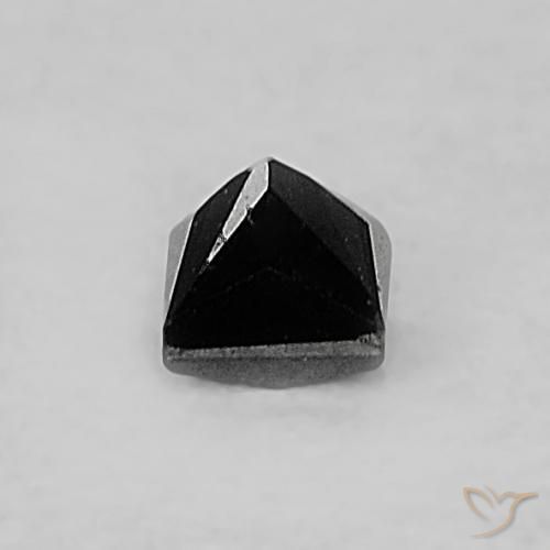 Diamante Nero naturale da 0.07 ct, Quadrato, Opaco