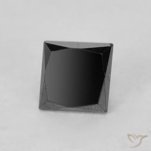 Diamante Nero naturale da 0.32 ct, Quadrato, Opaco