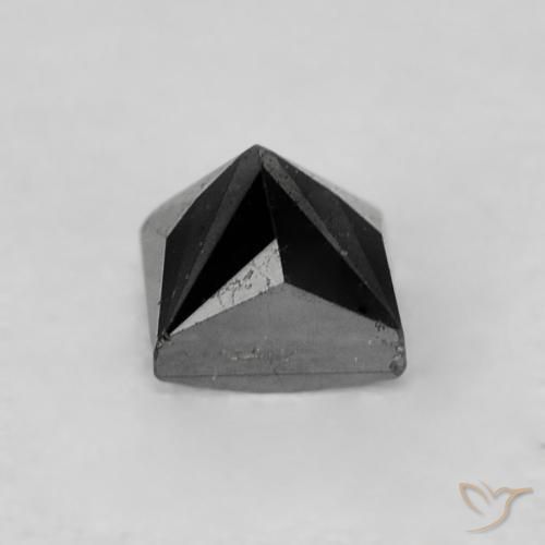 Diamante Nero naturale da 0.32 ct, Quadrato, Opaco