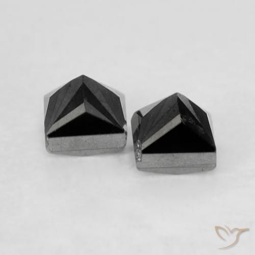 Gemme di Diamante Nero naturale da 0.29 ct, Quadrato, Opaco