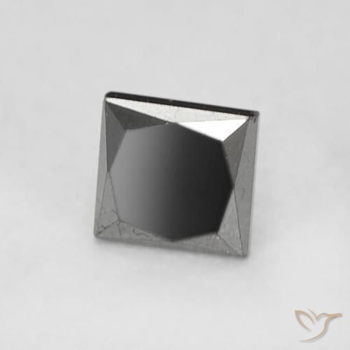 Diamante Nero naturale da 0.22 ct, Quadrato, Opaco