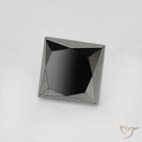 Diamante Nero naturale da 0.20 ct, Quadrato, Opaco