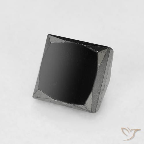 Diamante Nero naturale da 0.42 ct, Quadrato, Opaco
