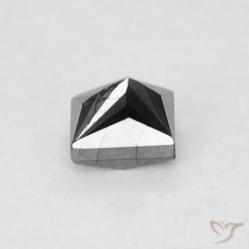 Diamante Nero naturale da 0.14 ct, Quadrato, Opaco