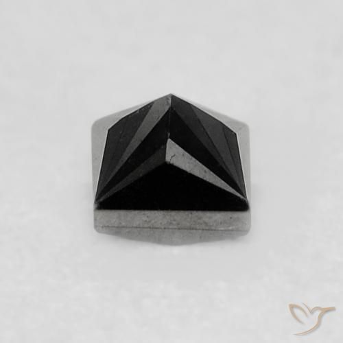 Diamante Nero naturale da 0.22 ct, Quadrato, Opaco