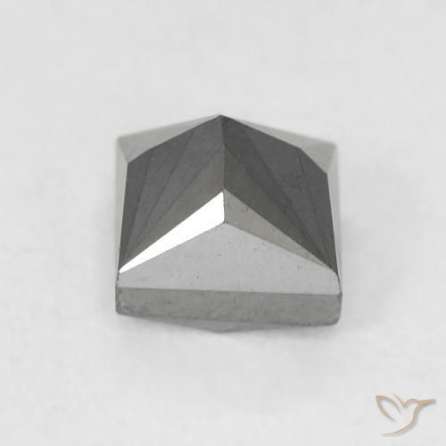 Diamante Nero naturale da 0.68 ct, Quadrato, Opaco