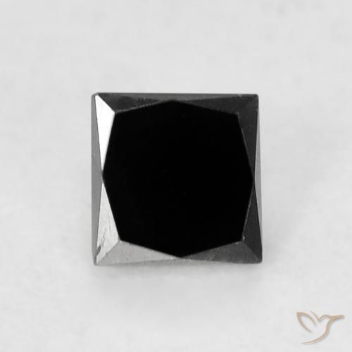 0.29ct Naturale Nero Diamante, Quadrato, Opaco