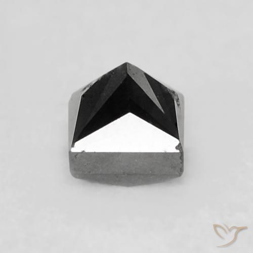 Diamante Nero naturale da 0.24 ct, Quadrato, Opaco