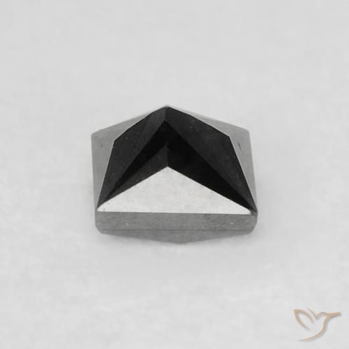 Diamante Nero naturale da 0.24 ct, Quadrato, Opaco