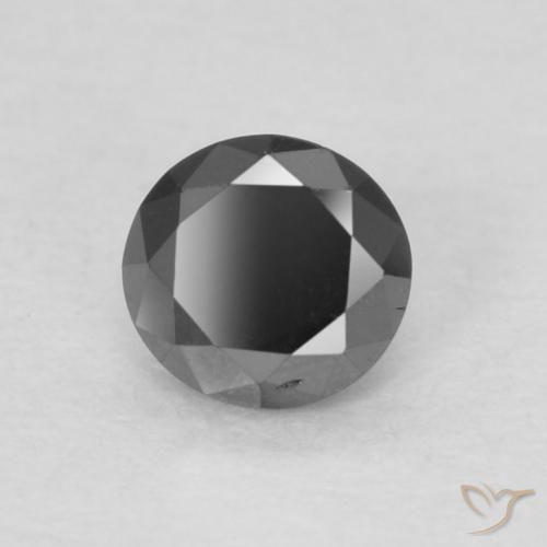 Diamante Nero naturale da 0.15 ct, Rotondo, Opaco