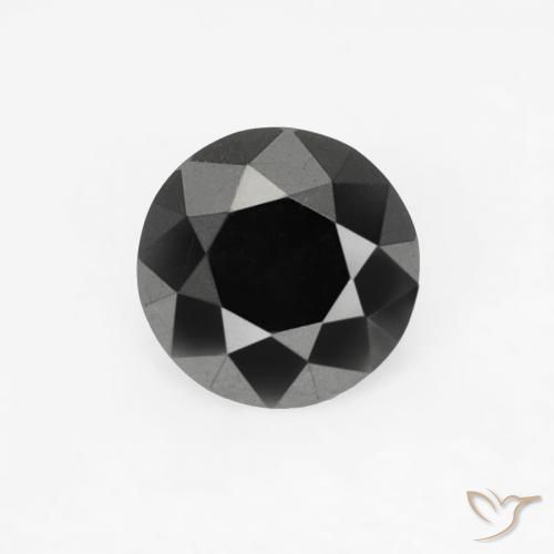 0.20ct Naturale Nero Diamante, Rotondo, Opaco