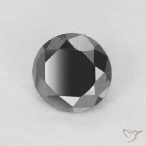 Diamante Nero naturale da 0.05 ct, Rotondo, Opaco