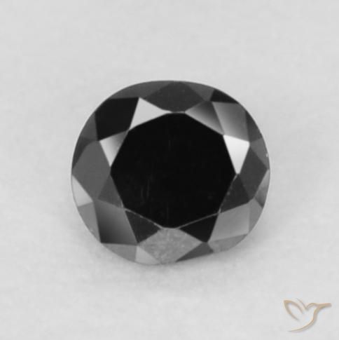 0.05ct Naturale Nero Diamante, Rotondo, Opaco