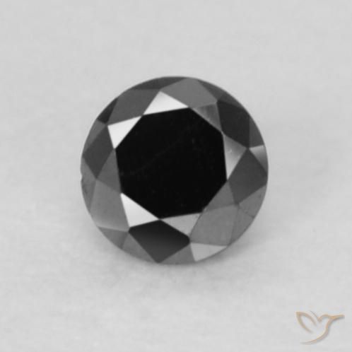 0.05ct Naturale Nero Diamante, Rotondo, Opaco