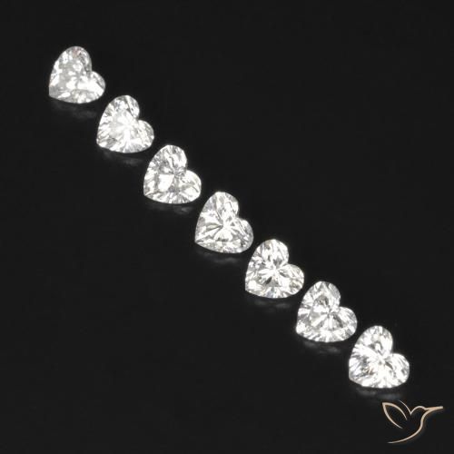0.53ctw Naturale F Diamante, Cuore, VVS