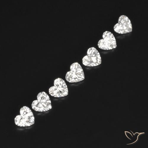 Gemme di Diamante F naturale da 0.53 ct, Cuore, VVS