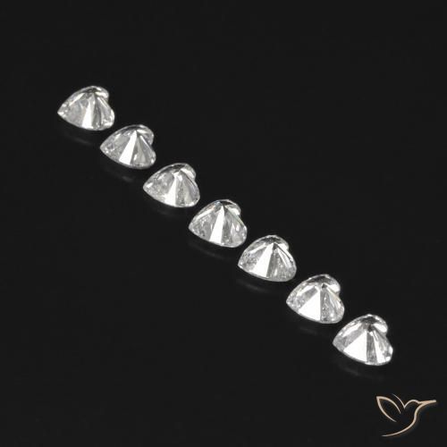 Gemme di Diamante F naturale da 0.53 ct, Cuore, VVS