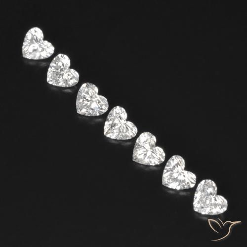0.56ctw Naturale F Diamante, Cuore, VVS