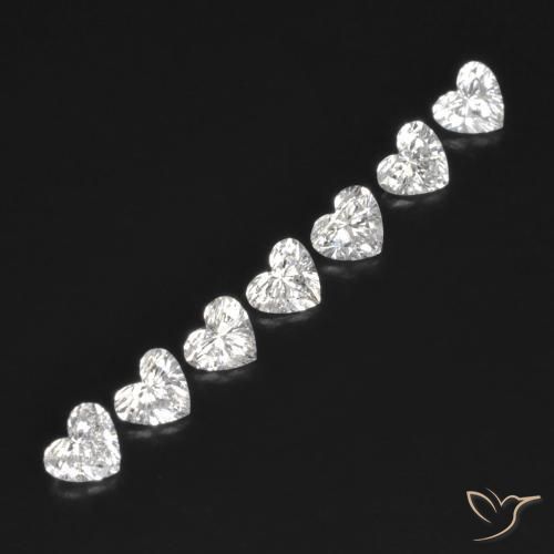 Gemme di Diamante F naturale da 0.56 ct, Cuore, VVS