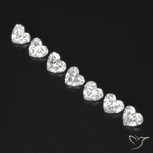 0.53ctw Naturale F Diamante, Cuore, VVS