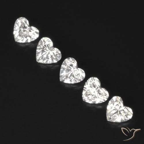 0.51ctw Naturale H Diamante, Cuore, VVS