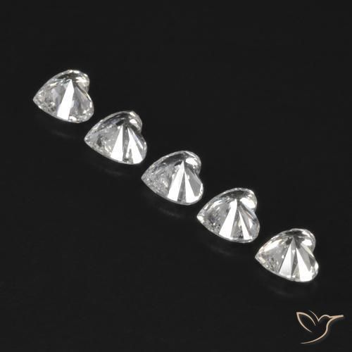 Gemme di Diamante H naturale da 0.51 ct, Cuore, VVS