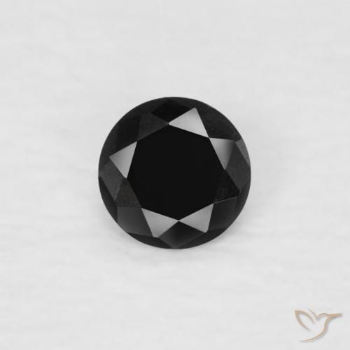 0.05ct Naturale Nero Diamante, Rotondo, Opaco