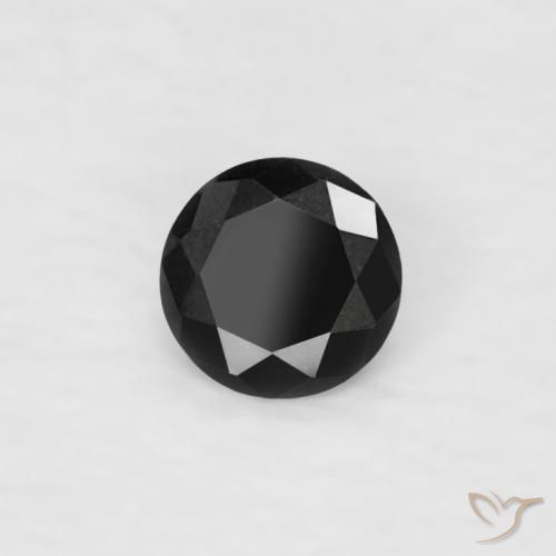 Diamante Nero naturale da 0.05 ct, Rotondo, Opaco