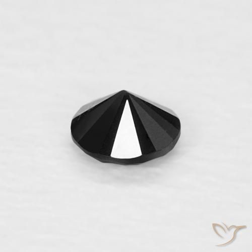 Diamante Nero naturale da 0.05 ct, Rotondo, Opaco
