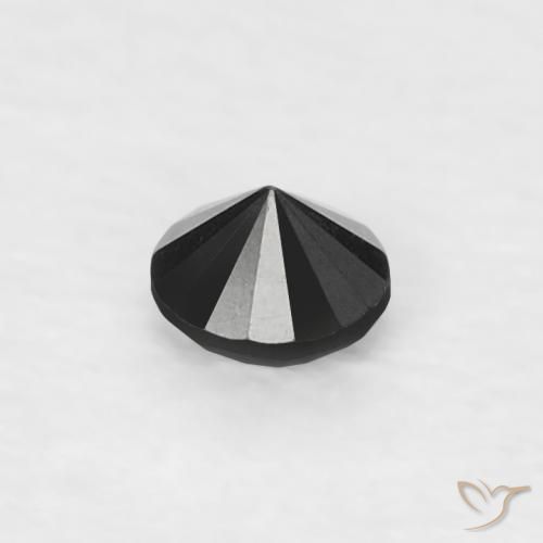 Diamante Nero naturale da 0.07 ct, Rotondo, Opaco