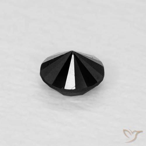 Diamante Nero naturale da 0.07 ct, Rotondo, Opaco