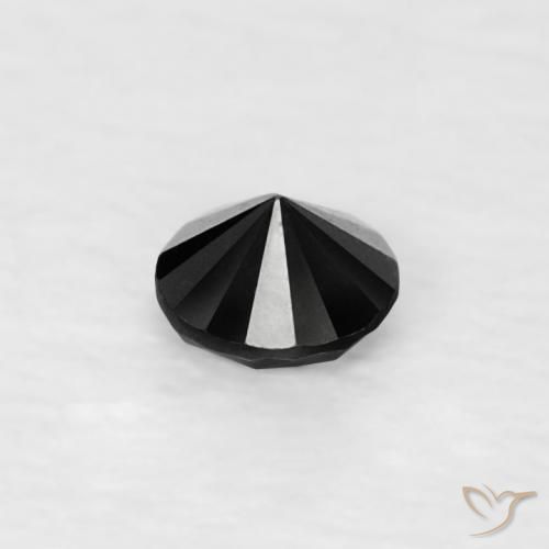 Diamante Nero naturale da 0.07 ct, Rotondo, Opaco