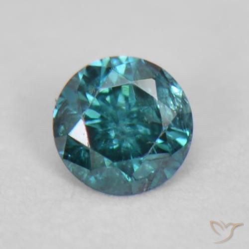 Diamante Blu naturale da 0.02 ct, Rotondo, VS-SI