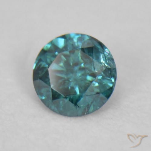Diamante Blu naturale da 0.02 ct, Rotondo, VS-SI
