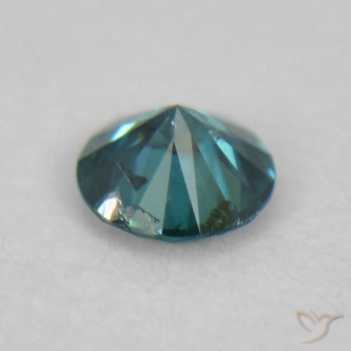 Diamante Blu naturale da 0.02 ct, Rotondo, VS-SI