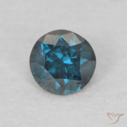 0.07ct Naturale Blu Diamante, Rotondo, VVS-VS