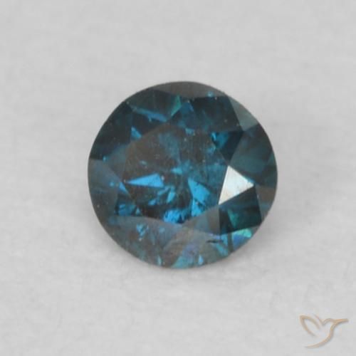 Diamante Blu naturale da 0.07 ct, Rotondo, VVS-VS